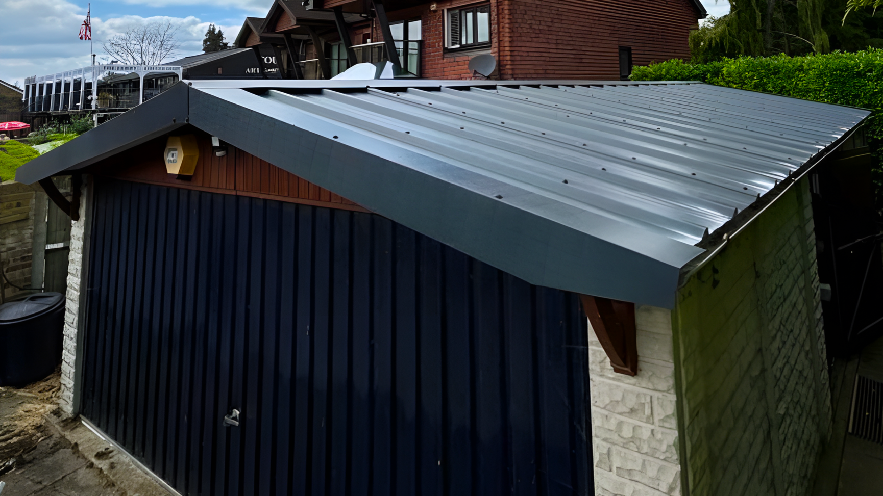 Brand new replacement garage roof